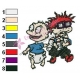 Rugrats Tommy Pickles and Chuckie Embroidery Design
